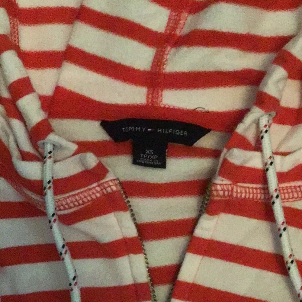 Tommy Hilfiger White & Pink Striped Hoodie - Picture 3 of 5